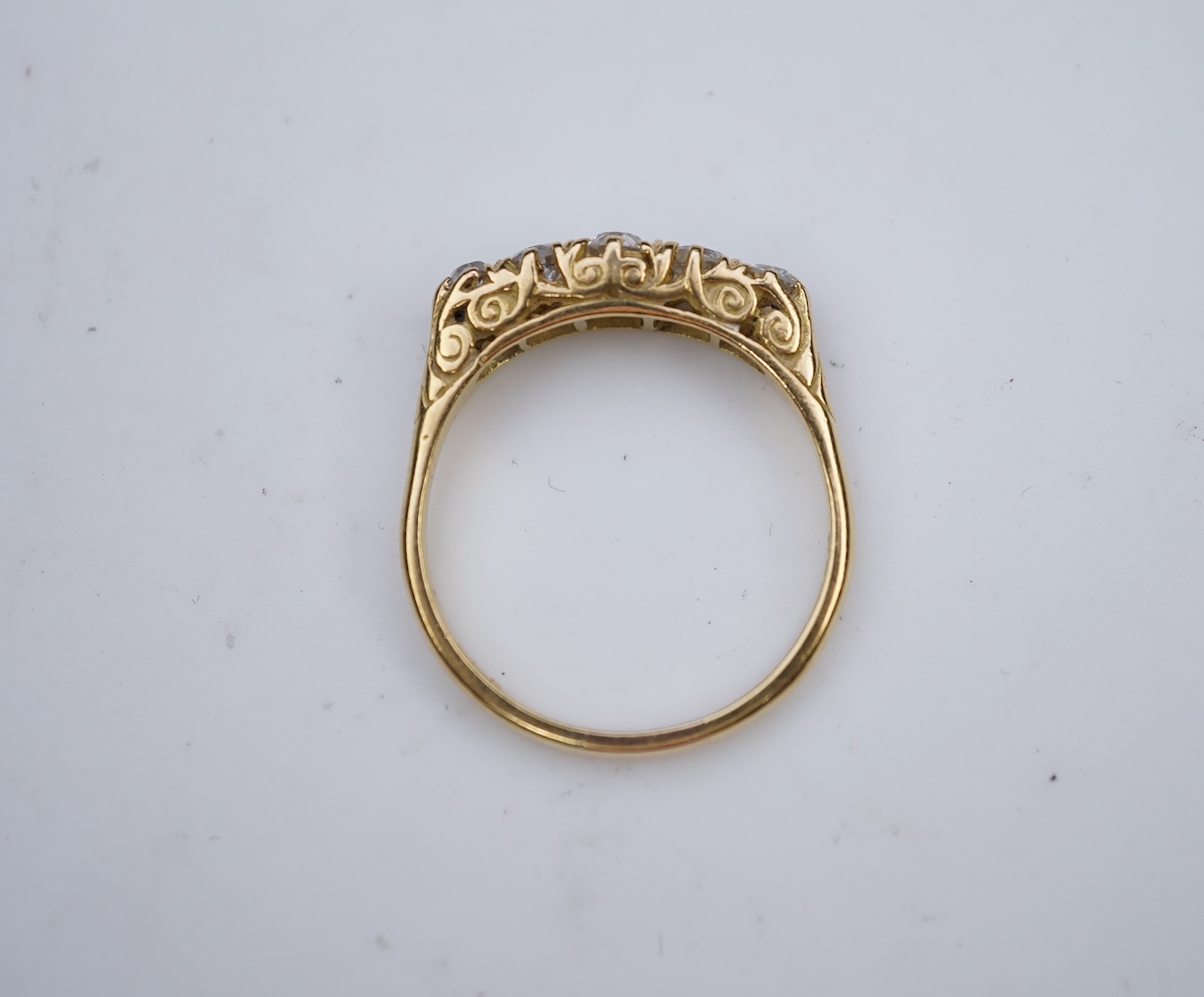 A five-stone diamond ring